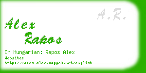 alex rapos business card